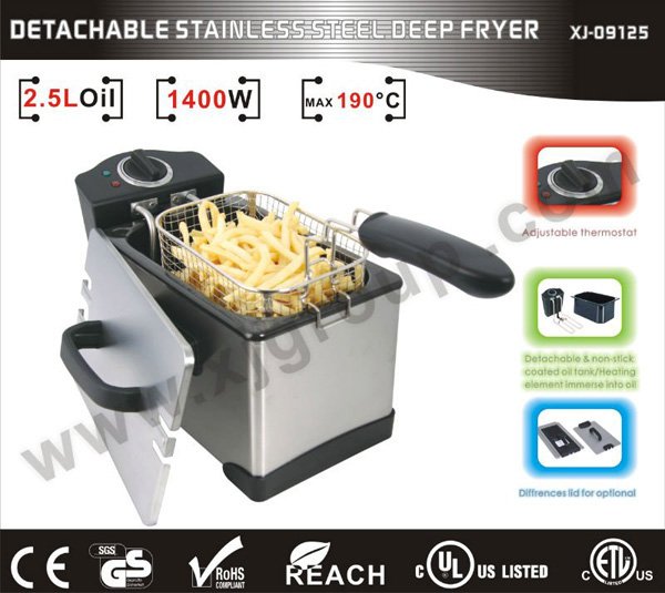 Stainless steel deep fryer XJ-09125