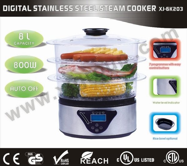 Digital steam cooker