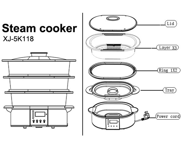 Steam cooker XJ-5K118