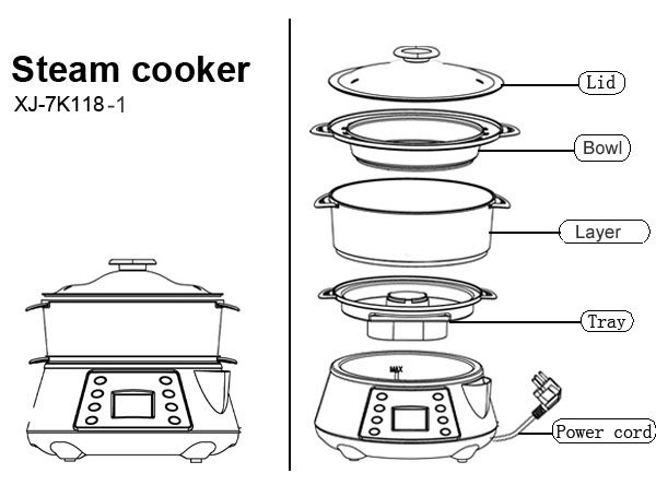 Food steamer XJ-7K118-1