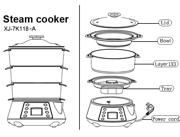 Steam cooker XJ-7K118-A