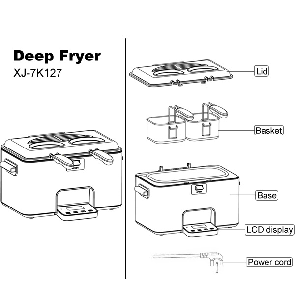 deep fryer 7K127  structure chart 