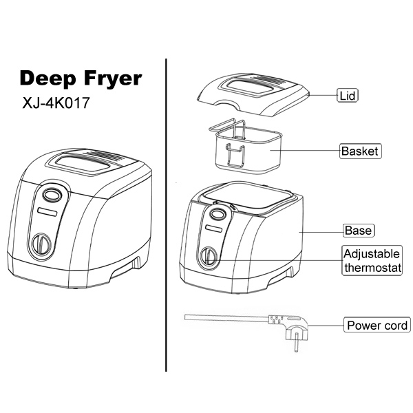 electric  fryer structure chart